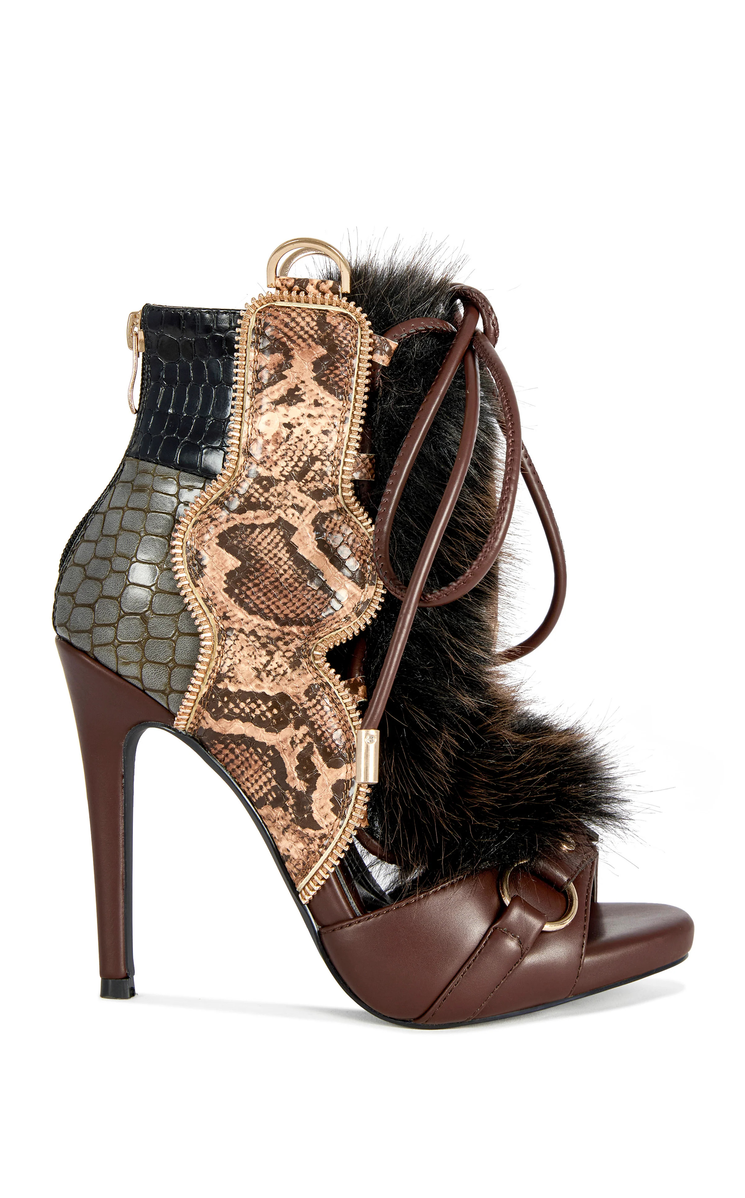 HEATHER-BROWNMULTI STILETTO SANDAL | Azalea Wang