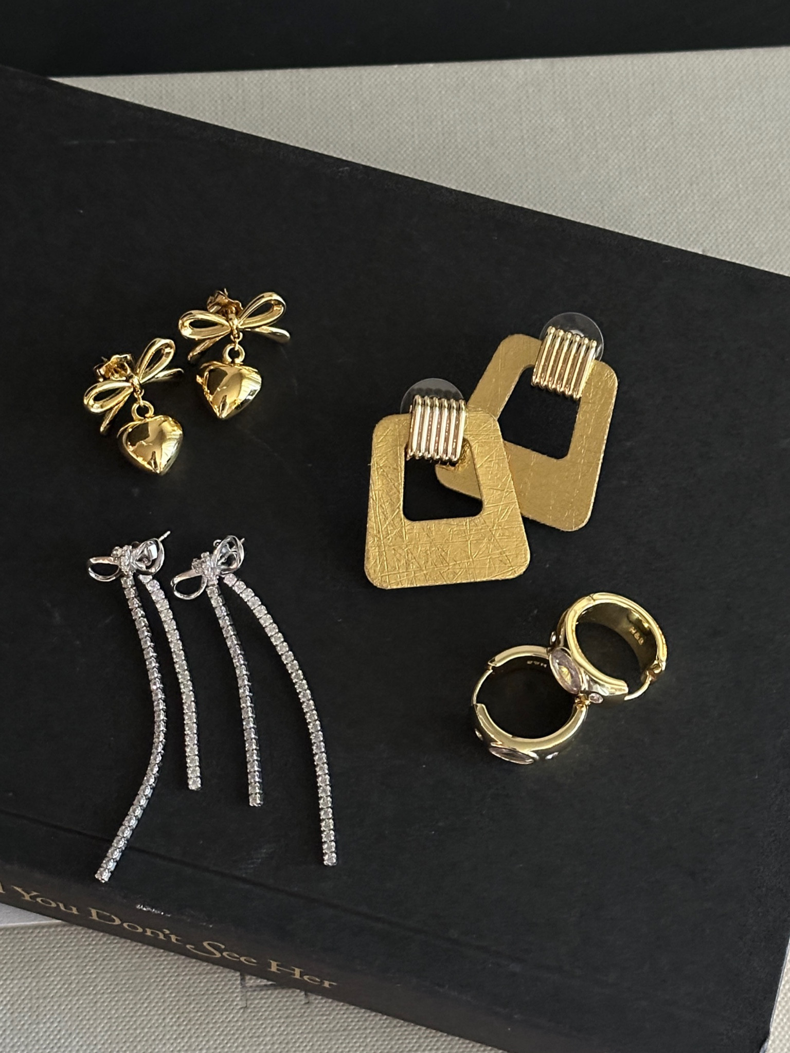 nickel and suede holiday earrings - gold bow earrings, hoops, statement earrings

#LTKFindsUnder100 #LTKStyleTip