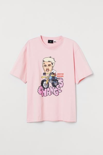 Crew-neck T-shirt in soft cotton jersey with a printed design. | H&M (US + CA)