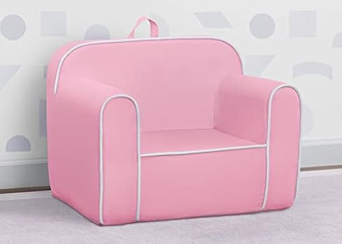 Delta Children Cozee Chair for Kids for Ages 18 Months and Up, Pink/White | Amazon (US)
