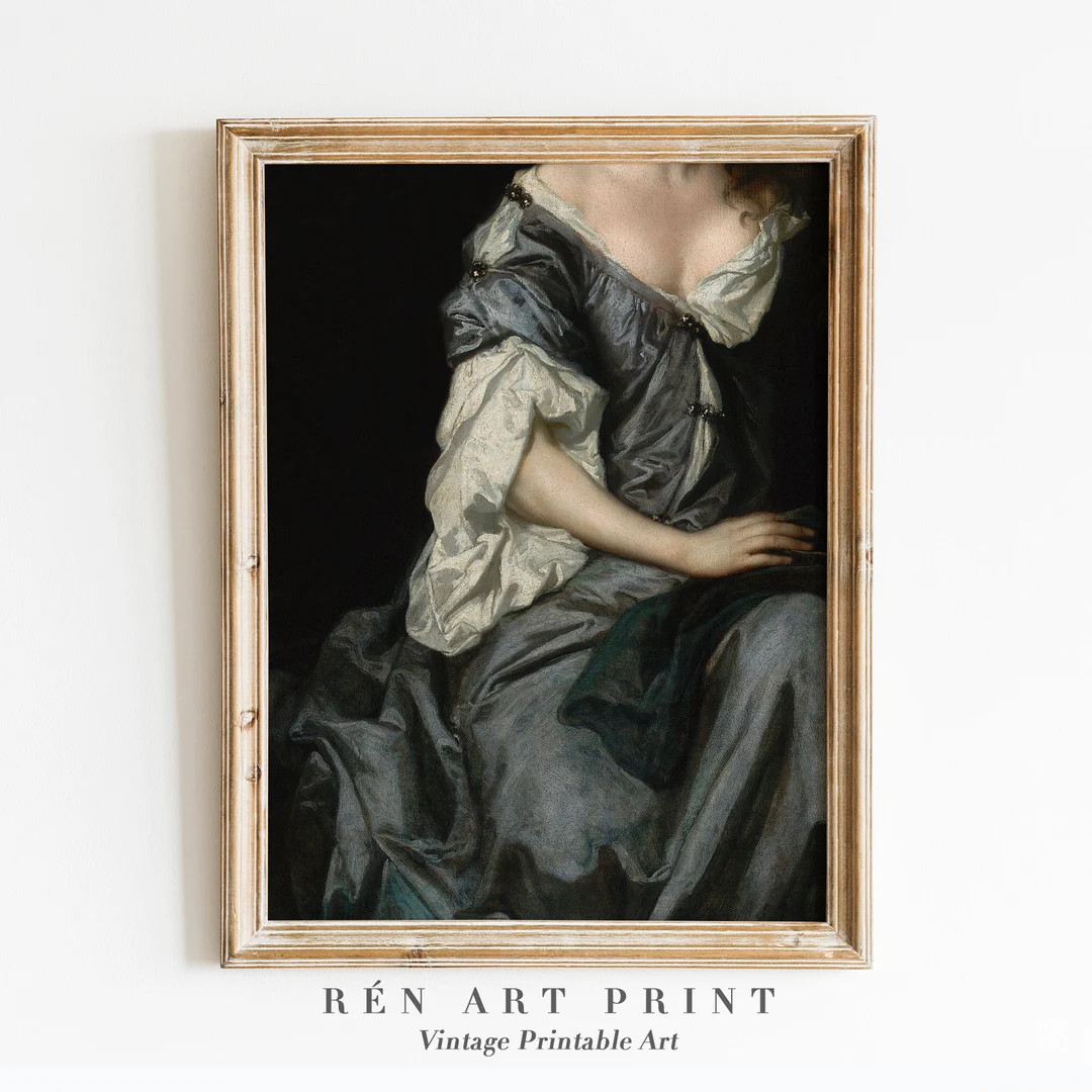 Victorian Woman Painting Wall Art | Dark Academia Print | Victorian Portrait PRINTABLE Art | Mood... | Etsy (US)