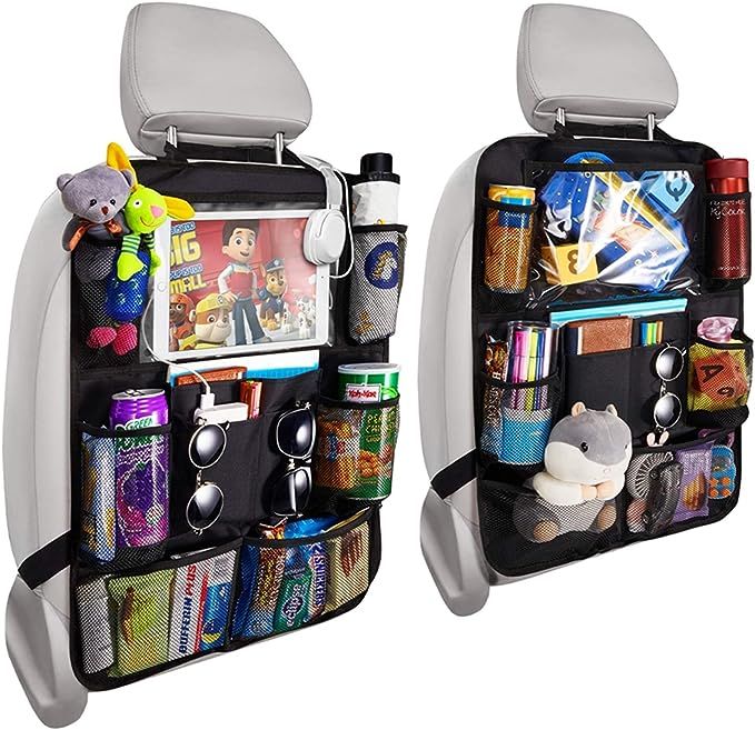 Reserwa Backseat Car Organizer Kick Mats BackSeat Storage Bag with Clear Screen Tablet Holder and... | Amazon (US)