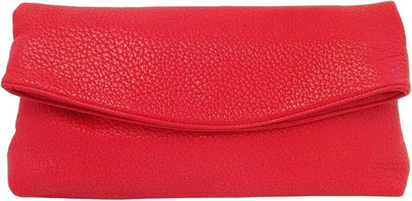 JNB Faux Leather Oversize Foldover Clutch | Amazon (US)