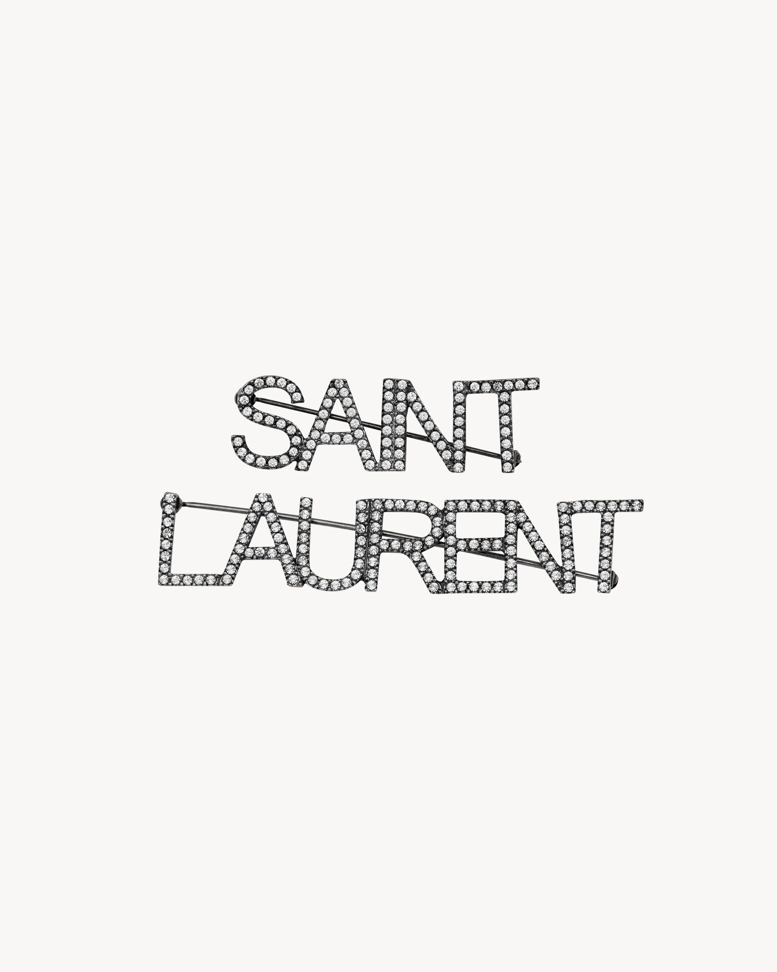 saint laurent brooches in brass and crystal | Saint Laurent Inc. (Global)