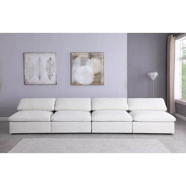Aiobha 156'' Armless Modular Sofa with Reversible Cushions | Wayfair North America