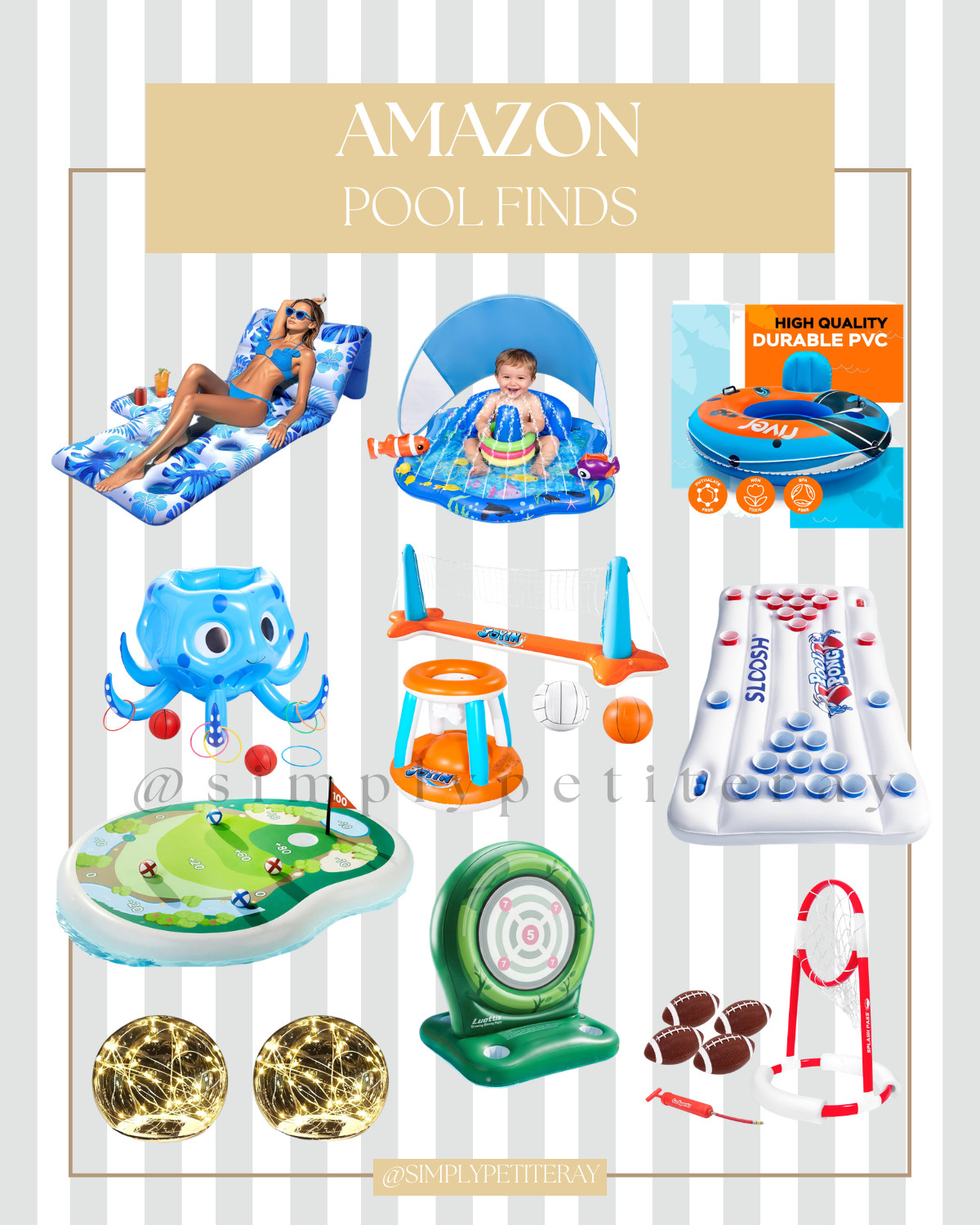 Get ready to make a splash this summer with these awesome pool toys! 
   
Amazon Pool Finds, Pool Toys, Summer Fun, Backyard Pool Ideas, Family Pool Activities, Outdoor Entertainment, Pool Party Essentials, Water Toys, Summer Must Haves, Kids Pool Fun, Poolside Favorites, Vacation Essentials, Warm Weather Fun, Amazon Summer Finds

#AmazonPoolFinds #PoolToys #SummerFun #PoolParty #BackyardPool #WaterToys #SummerEssentials #AmazonFinds 
 

 #LTKSeasonal