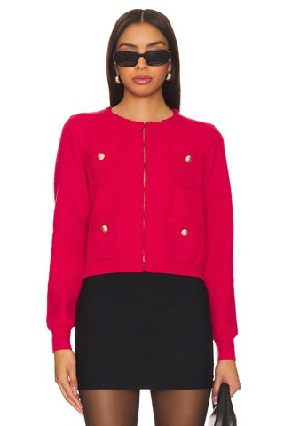Line & Dot Corey Sweater in Raspberry from Revolve.com | Revolve Clothing (Global)