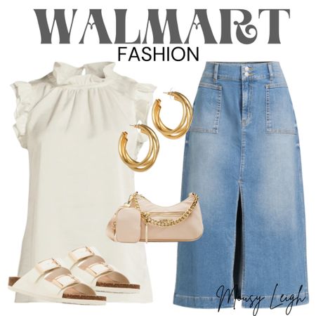 Midi denim skirt, new release top! 

walmart, walmart finds, walmart find, walmart spring, found it at walmart, walmart style, walmart fashion, walmart outfit, walmart look, outfit, ootd, inpso, bag, tote, backpack, belt bag, shoulder bag, hand bag, tote bag, oversized bag, mini bag, clutch, blazer, blazer style, blazer fashion, blazer look, blazer outfit, blazer outfit inspo, blazer outfit inspiration, jumpsuit, cardigan, bodysuit, workwear, work, outfit, workwear outfit, workwear style, workwear fashion, workwear inspo, outfit, work style,  spring, spring style, spring outfit, spring outfit idea, spring outfit inspo, spring outfit inspiration, spring look, spring fashion, spring tops, spring shirts, spring shorts, shorts, sandals, spring sandals, summer sandals, spring shoes, summer shoes, flip flops, slides, summer slides, spring slides, slide sandals, summer, summer style, summer outfit, summer outfit idea, summer outfit inspo, summer outfit inspiration, summer look, summer fashion, summer tops, summer shirts, graphic, tee, graphic tee, graphic tee outfit, graphic tee look, graphic tee style, graphic tee fashion, graphic tee outfit inspo, graphic tee outfit inspiration,  looks with jeans, outfit with jeans, jean outfit inspo, pants, outfit with pants, dress pants, leggings, faux leather leggings, tiered dress, flutter sleeve dress, dress, casual dress, fitted dress, styled dress, fall dress, utility dress, slip dress, skirts,  sweater dress, sneakers, fashion sneaker, shoes, tennis shoes, athletic shoes,  dress shoes, heels, high heels, women’s heels, wedges, flats,  jewelry, earrings, necklace, gold, silver, sunglasses, Gift ideas, holiday, gifts, cozy, holiday sale, holiday outfit, holiday dress, gift guide, family photos, holiday party outfit, gifts for her, resort wear, vacation outfit, date night outfit, shopthelook, travel outfit, 

#LTKStyleTip #LTKFindsUnder50 #LTKShoeCrush