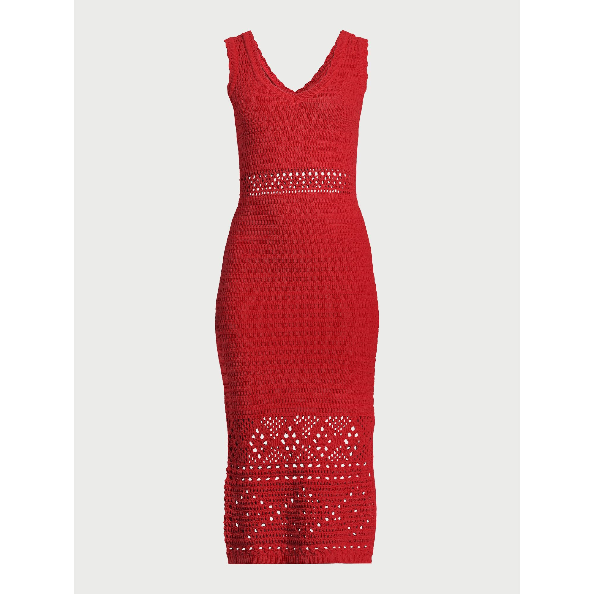 Sofia Jeans Women's Sleeveless V-Neck Crochet Sweater Dress, Mid Calf Length, Sizes XS-XXXL - Wal... | Walmart (US)