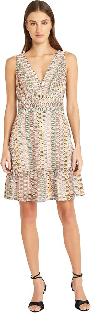 Donna Morgan V-Neck Sleeveless Ruffle Hem Crochet Summer Dresses for Women | Amazon (US)