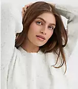 Shimmer Boucle Relaxed Sweater | LOFT