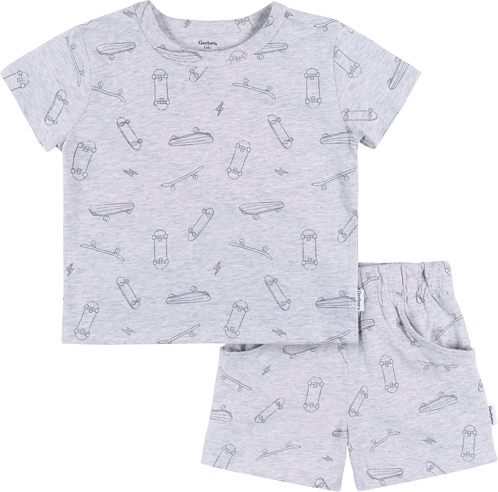 Gerber baby-boys Toddler T-shirt and Shorts Set | Amazon (US)
