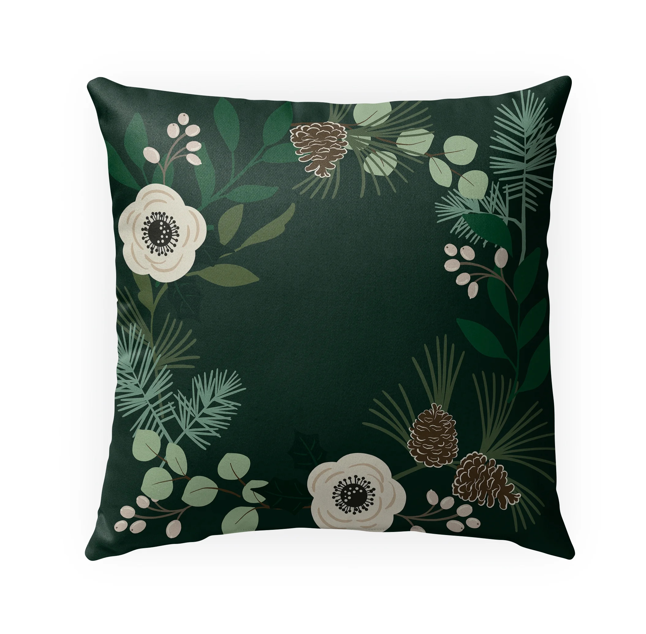 BOTANICAL WINTER EVERGREEN Outdoor Pillow By Kavka Designs | Walmart (US)