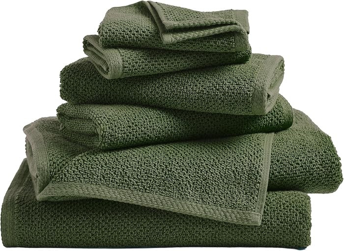 Great Bay Home 100% Cotton 6 Piece Towel Set - Absorbent, Quick-Drying, Durable Bath Towels for B... | Amazon (US)