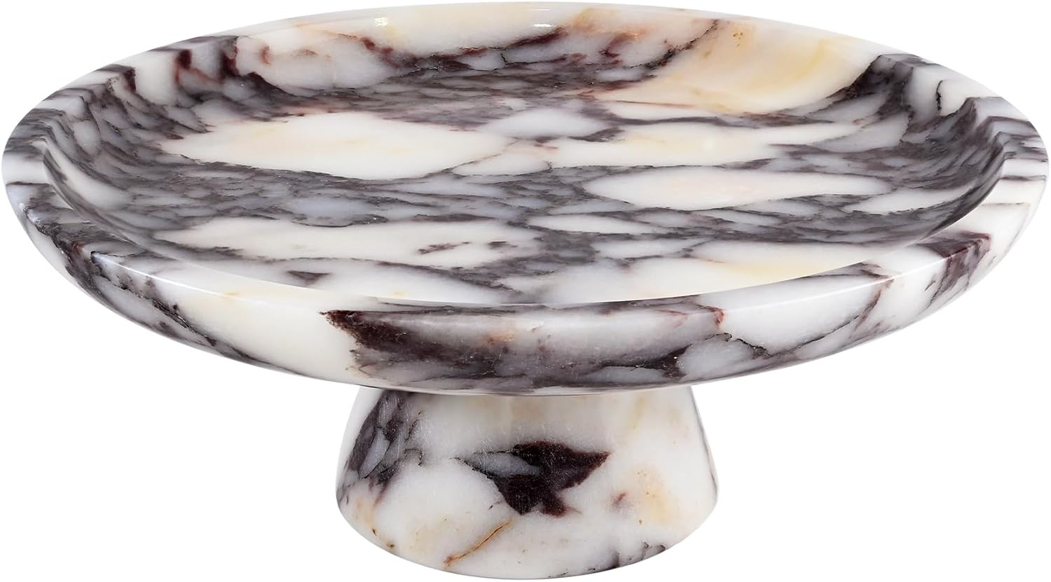 10'' Decorative Fruit Marble Bowl With Pedestal,Calacatta Viola | Amazon (US)