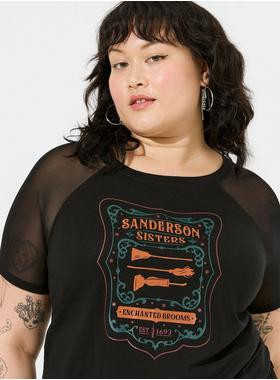 Disney Hocus Pocus Classic Fit Mesh Sleeve Raglan Top | Torrid (US & Canada)