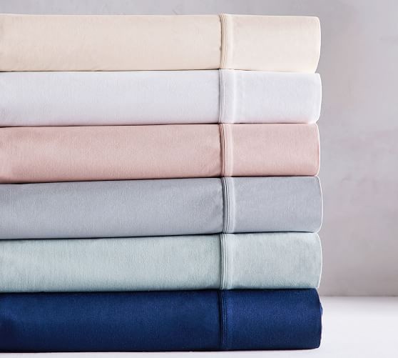 PB Classic 400-Thread-Count Organic Sheet Set | Pottery Barn (US)