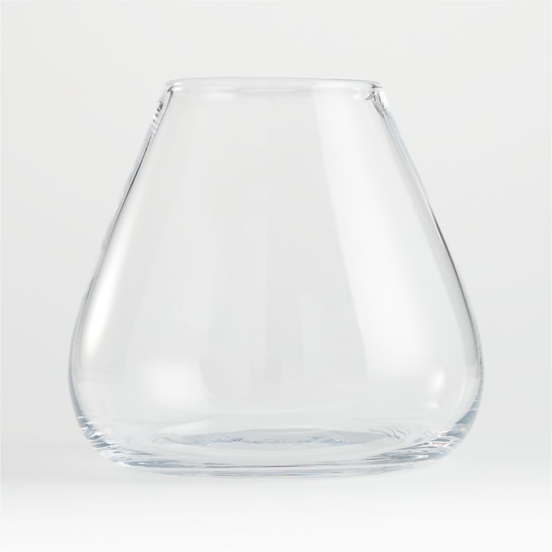 Laurel Clear Round Glass Vase 8" | Crate and Barrel | Crate & Barrel