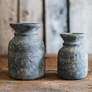 RusticReach Restoration Style Concrete Vase | Bed Bath & Beyond