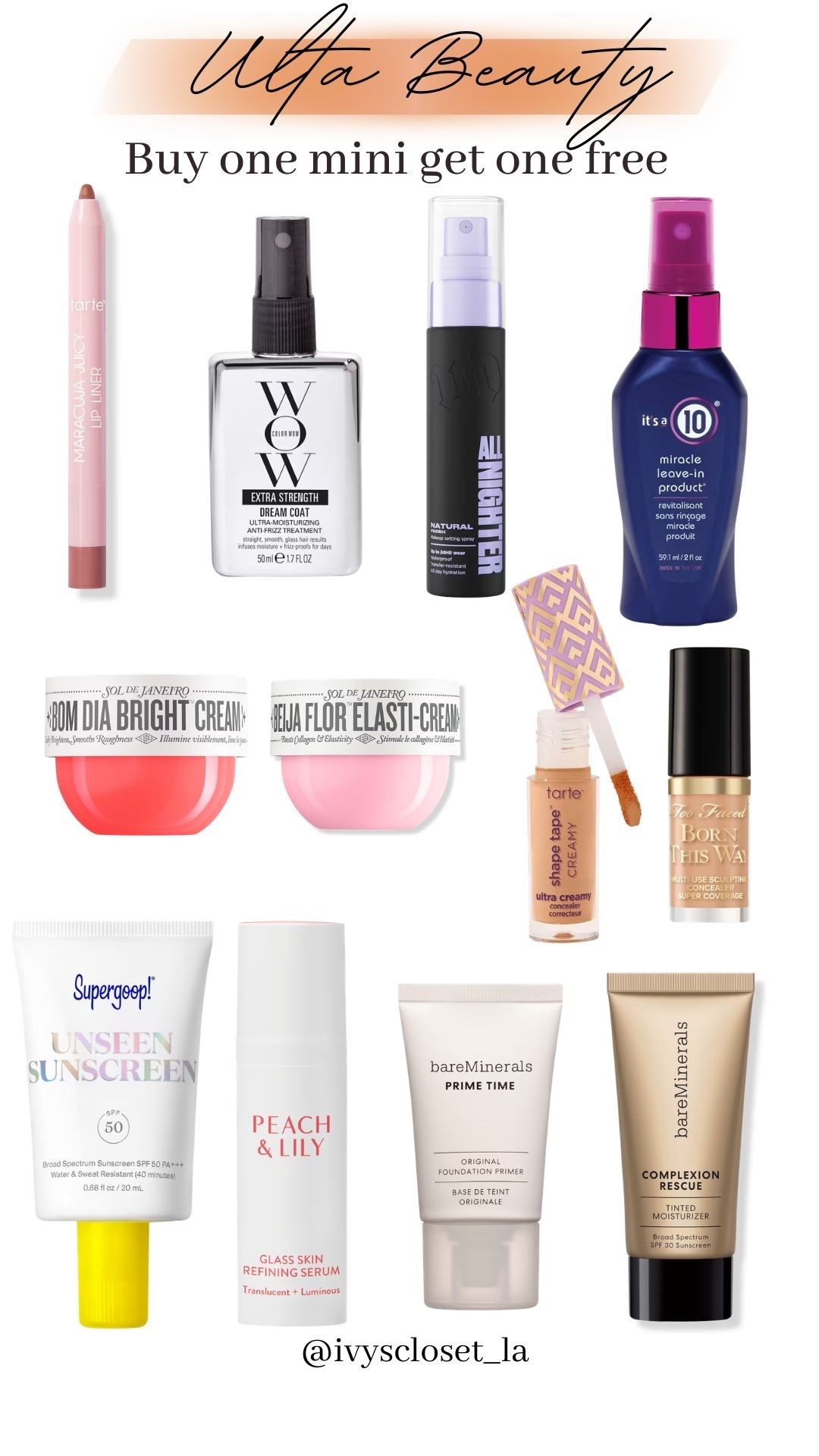 Ulta beauty so buy one get one free!

#LTKselfcare #LTKSaleAlert #LTKBeauty