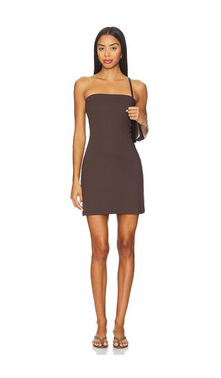 Susana Monaco Essential Tube A Line Dress in Brown. - size S | Revolve Clothing (Global)