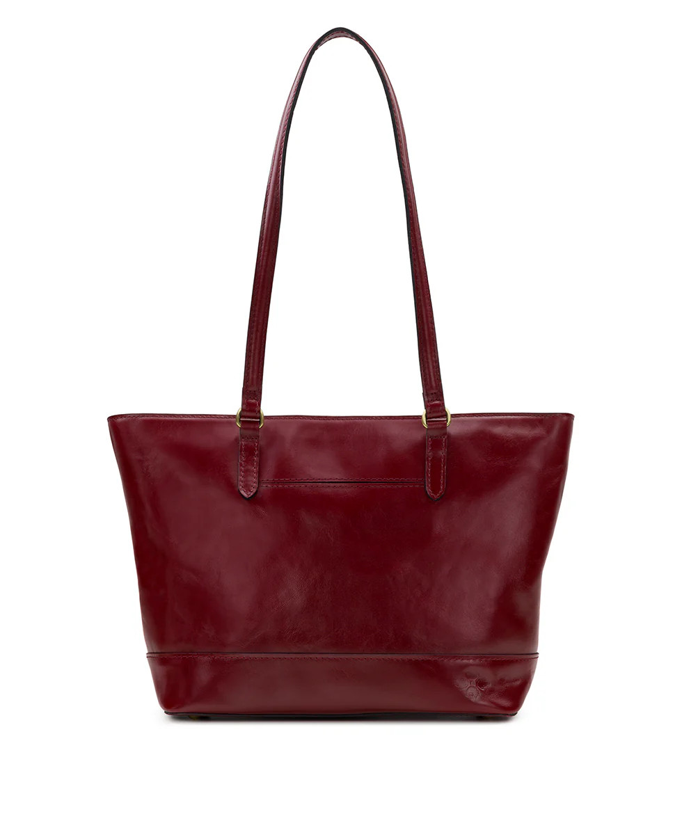 Violetti Tote - Vintage Distressed Leather — Maroon | Patricia Nash Designs