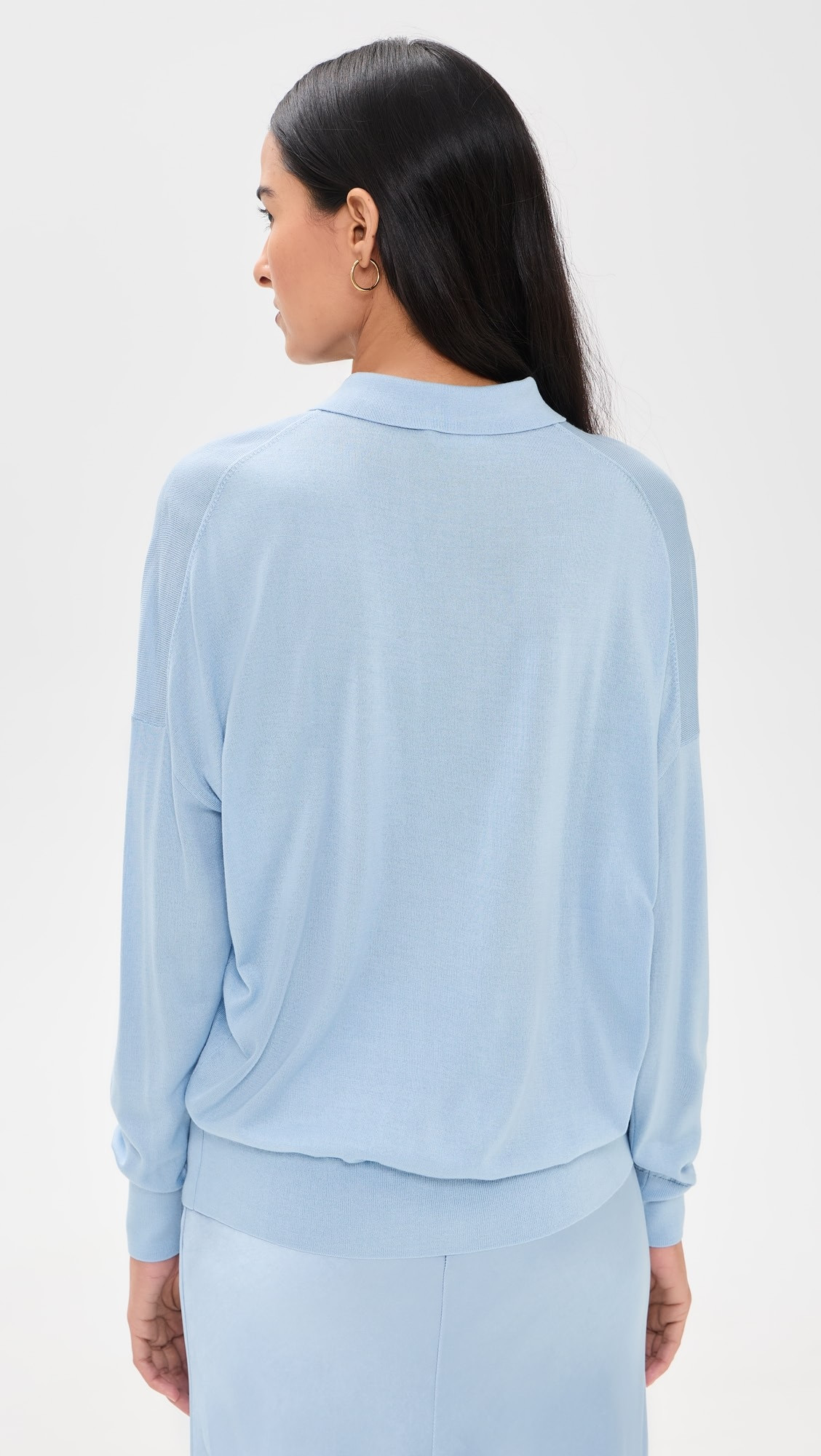 Silk Cashmere Boxy Long Sleeve Polo | Shopbop