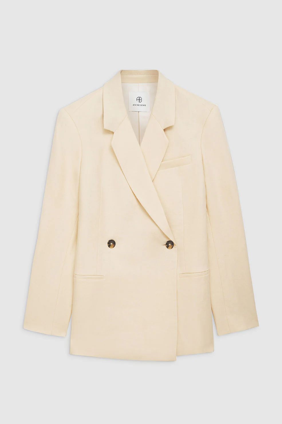 Kaia Blazer - Light Yellow Linen | Anine Bing