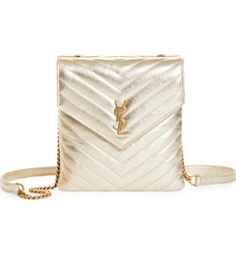 Saint Laurent Monogram Matelassé Zip Pouch | Nordstrom | Nordstrom