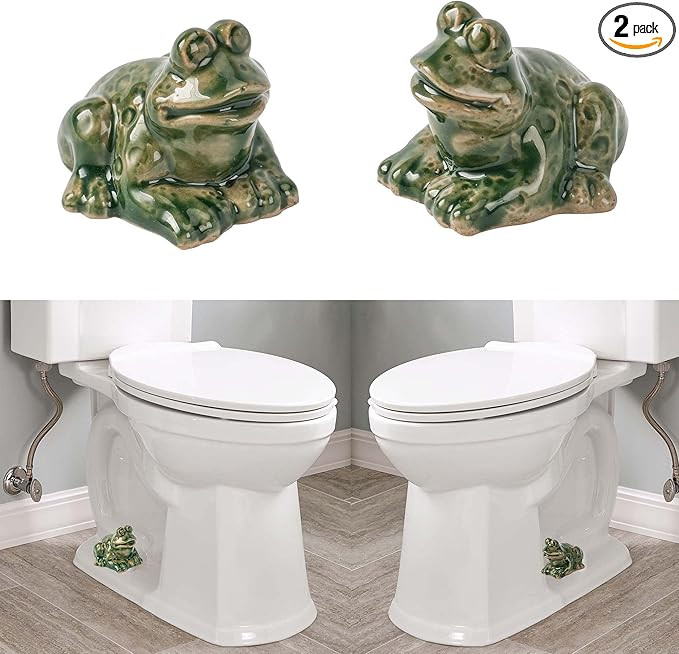 Toilet Bolt Caps, Decorative Toilet Bolt Covers, Ceramic Cute Frog Covers Toilet Bolts Bathroom D... | Amazon (US)
