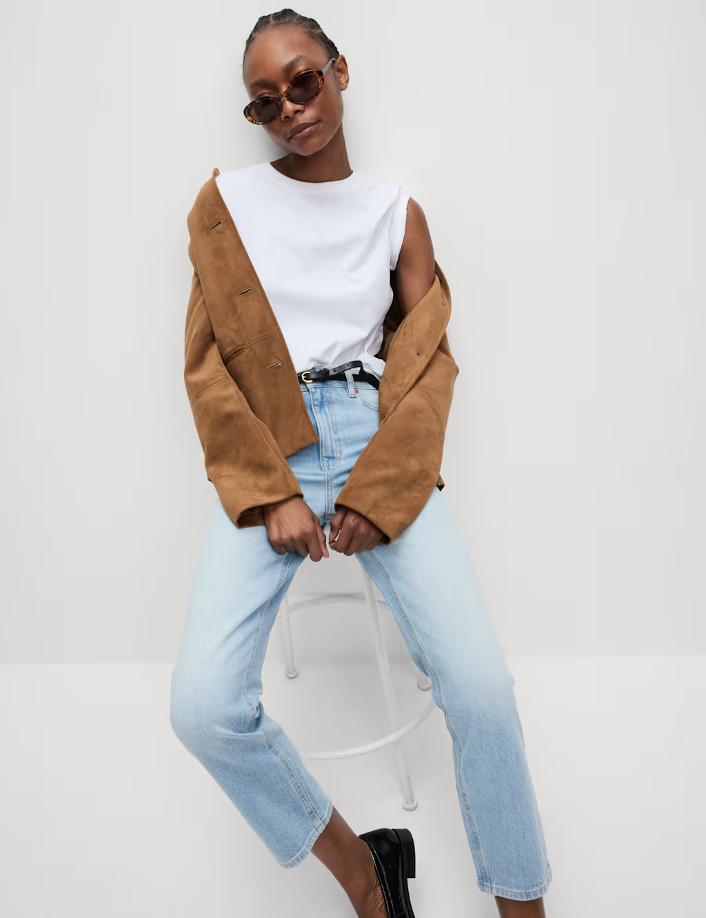 High Waisted Cropped Slim Fit Jeans | Marks & Spencer (UK)