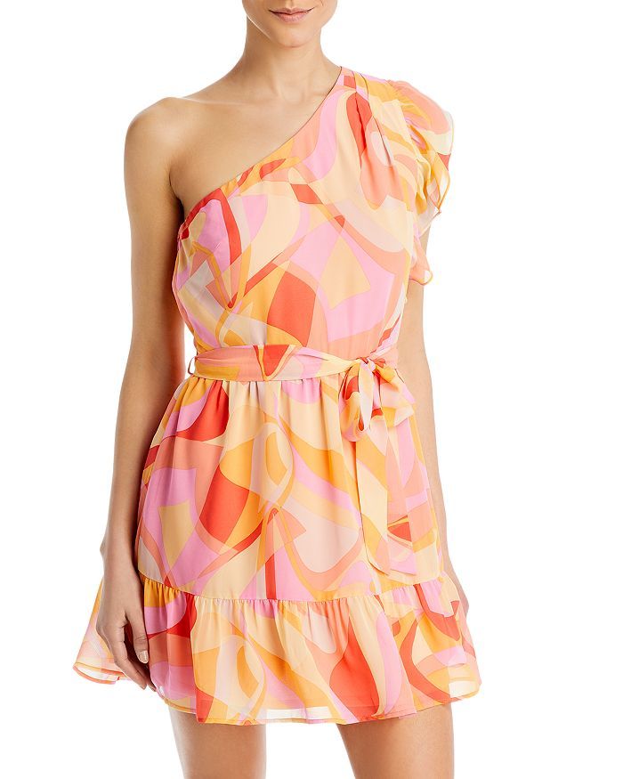 AQUA Printed One Shoulder Dress - 100% Exclusive Women - Bloomingdale's | Bloomingdale's (US)