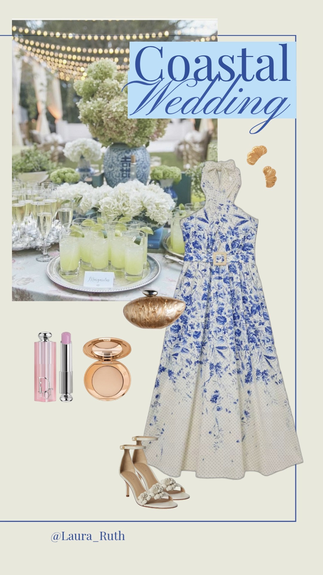 Coastal wedding chic 💙🌊
Blue & white prints, soft gold accents, and fresh glowing makeup for the ultimate seaside celebration look. Effortless, elegant, and perfect for sunset cocktails by the water ✨ wedding guest outfits, summer dresses, summer wedding 

 

#LTKuk #LTKsummer #LTKwedding