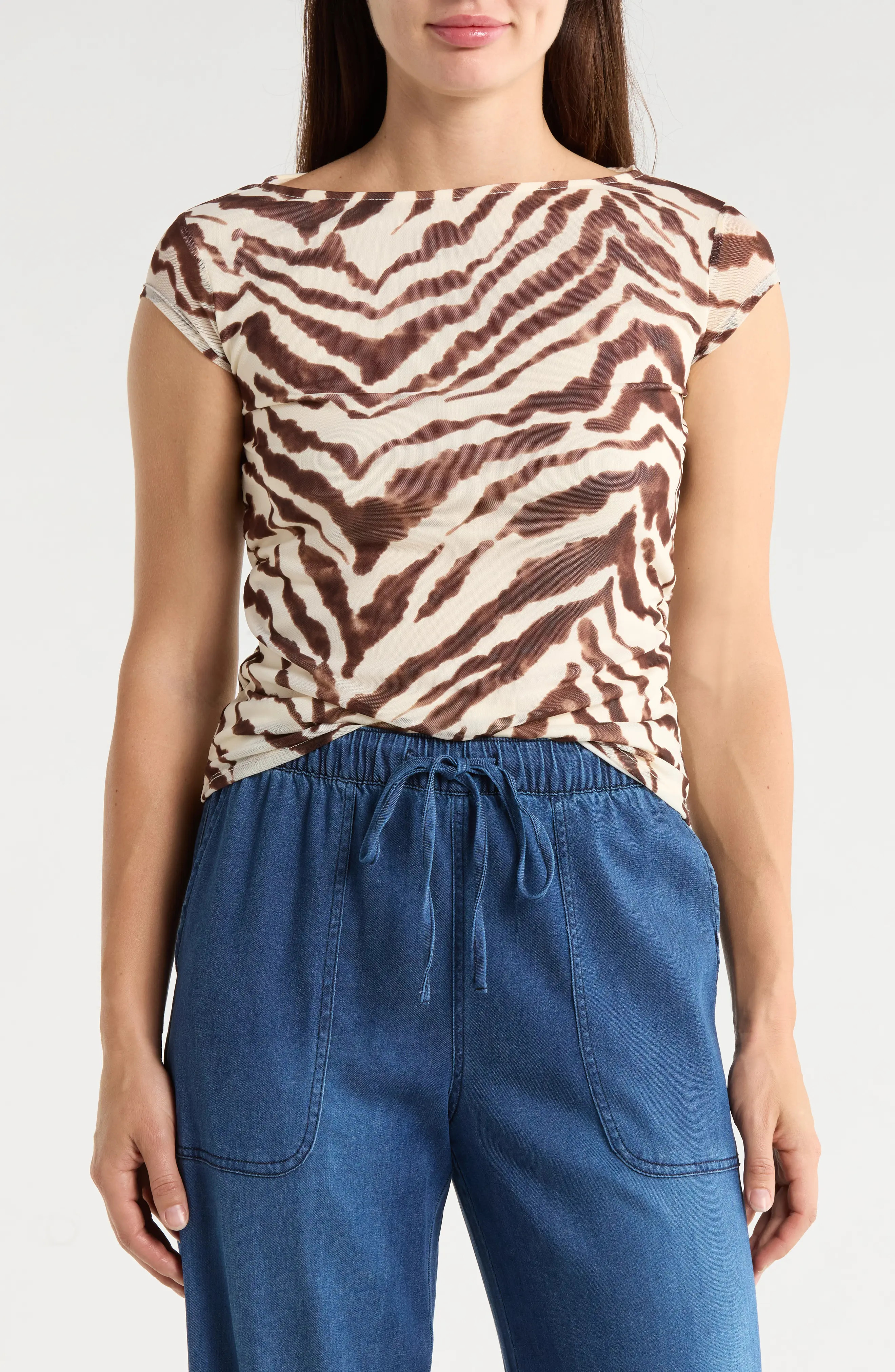 Meet You There Cap Sleeve Mesh Top (Women) | Nordstromrack | Nordstrom Rack
