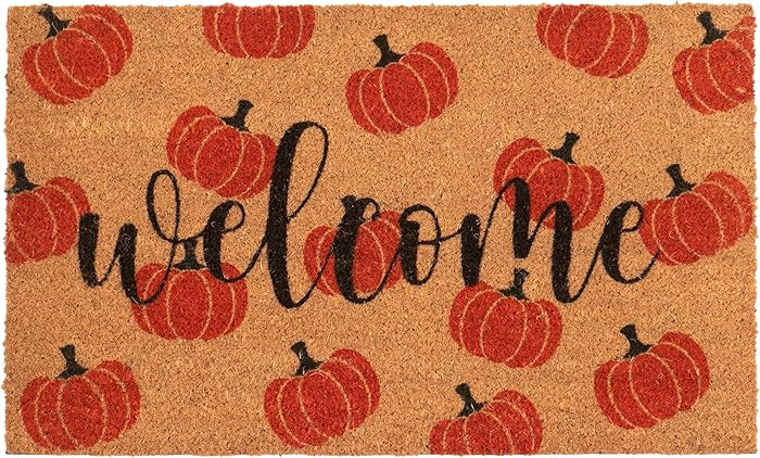 Fall Welcome Door Mat Pumpkin Doormats Coir Mats Non Slip Front Door Rugs for Thanksgiving Decora... | Amazon (US)