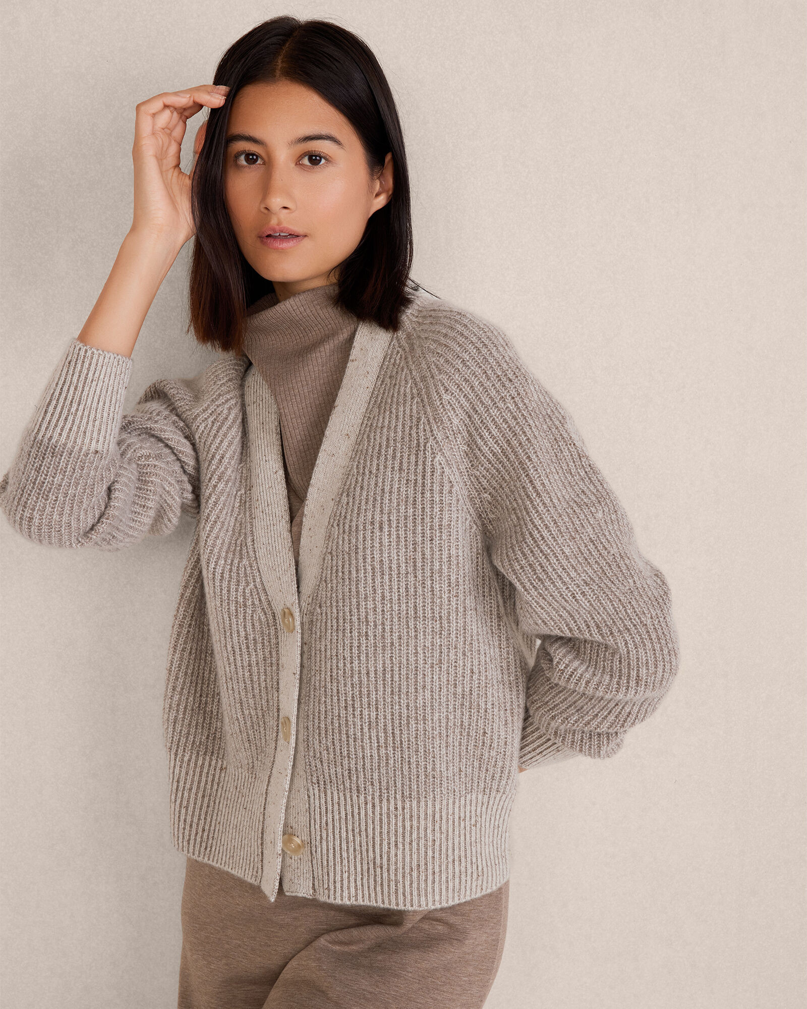Plaited Cashmere Raglan Cardigan | Haven Well Within