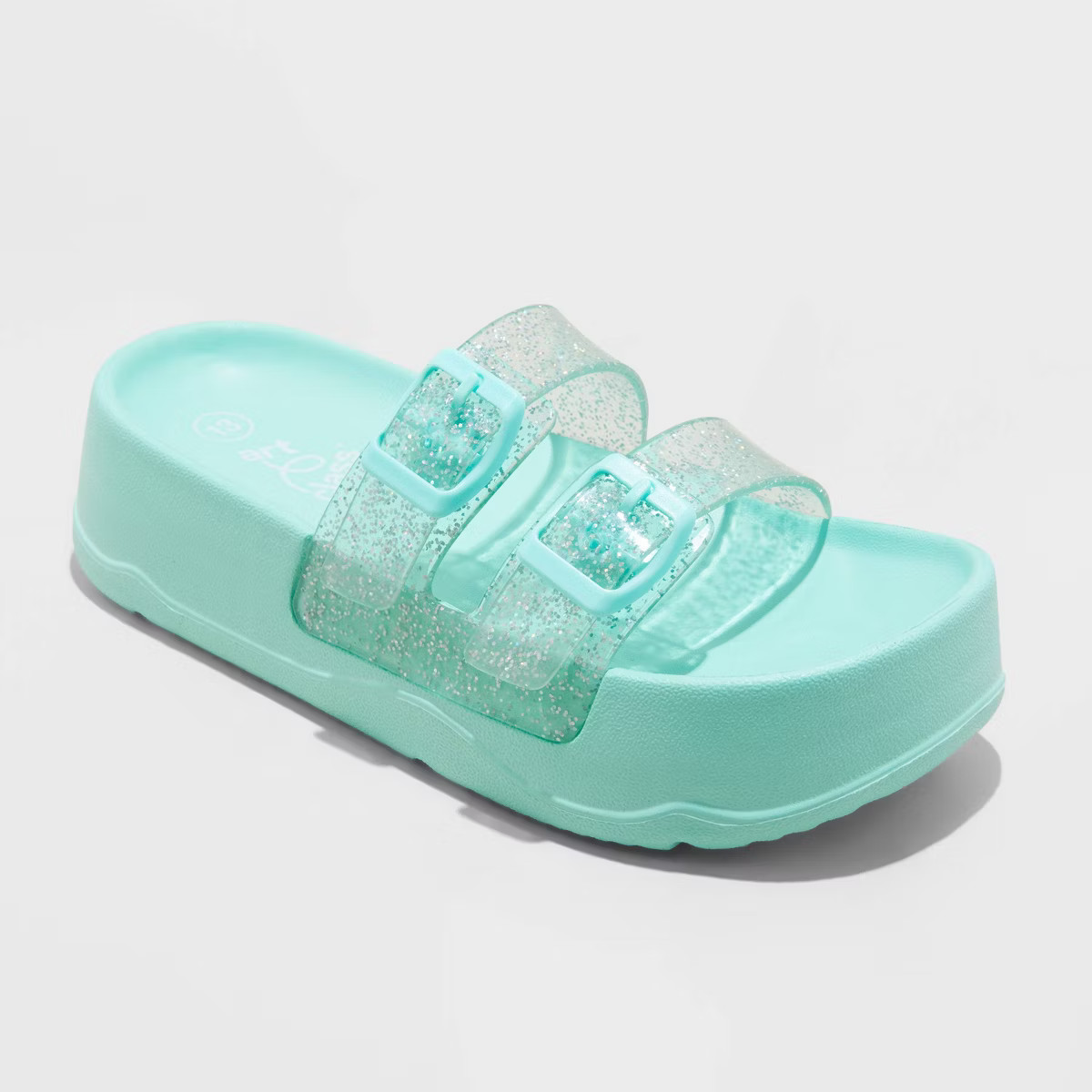 Girls' Eloise Platform Jelly Slides - art class™ Teal Green | Target
