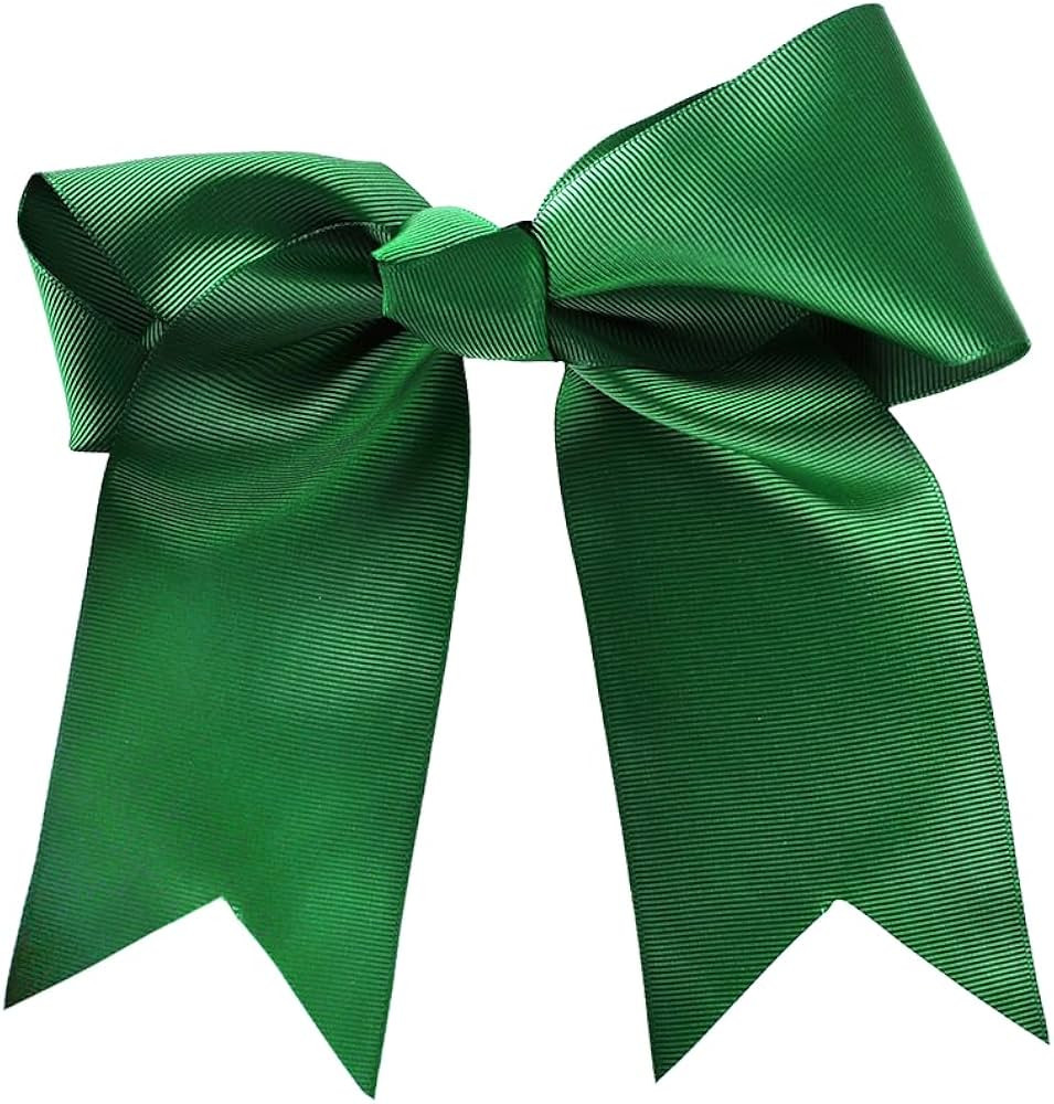 Forest Green Jumbo Bow Clip with Tails for Women and Girls | Amazon (US)
