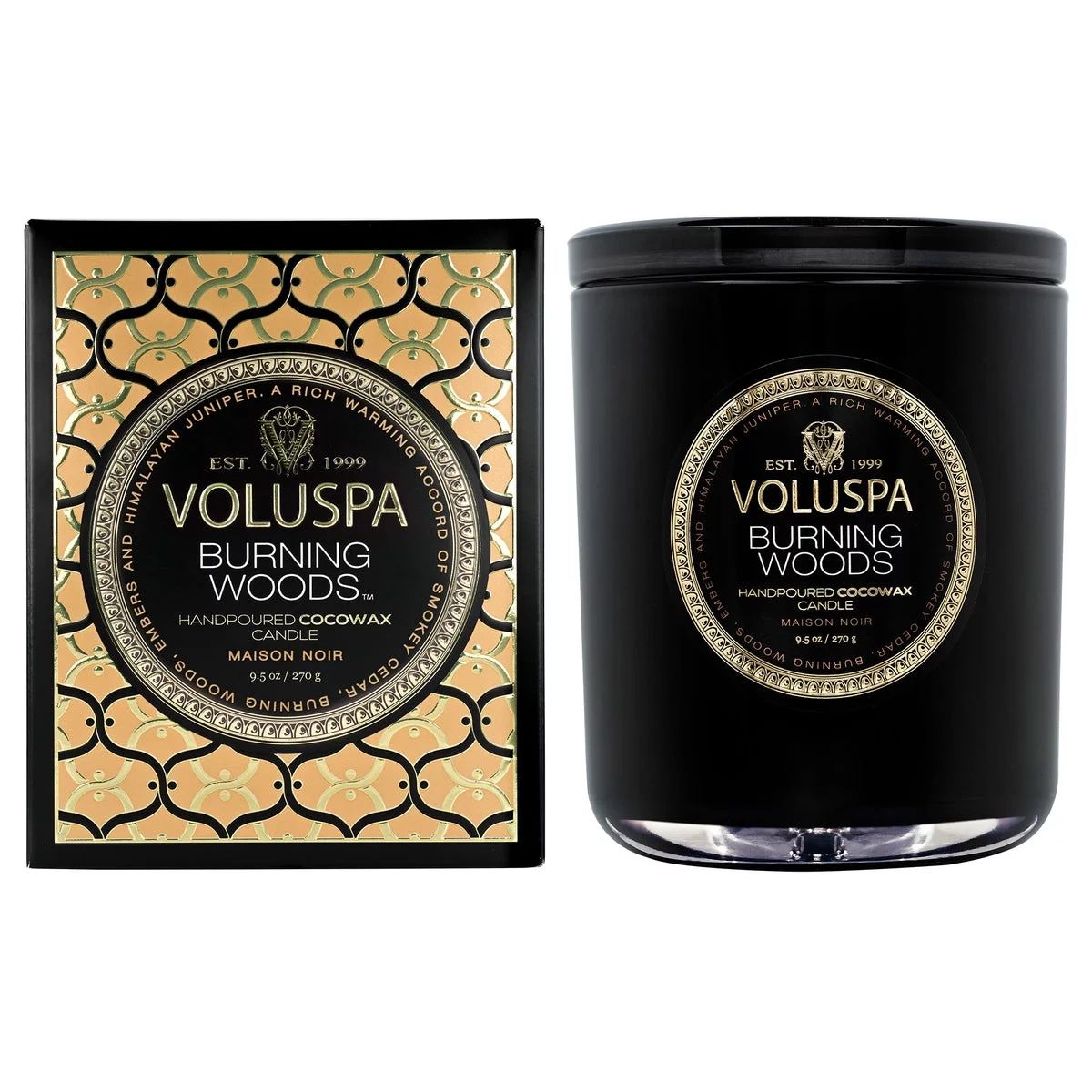 VOLUSPA BURNING WOODS CLASSIC CANDLE 9.5 OZ | Walmart (US)