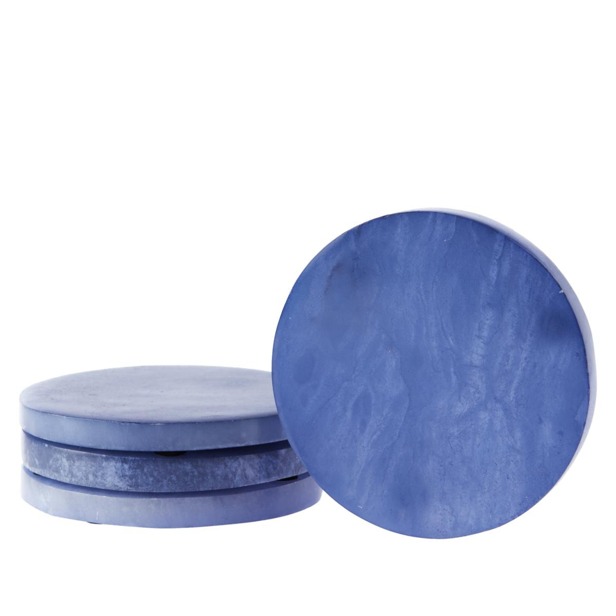 august & leo Set of 4 Alabaster Coasters - 20438816 | HSN | HSN