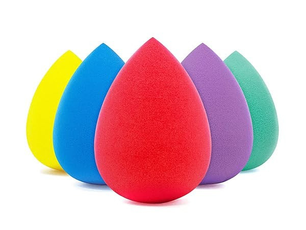BEAKEY 5 Pcs Makeup Sponge Set, Foundation Blending Beauty Sponge, Flawless for Liquid, Cream, an... | Amazon (US)