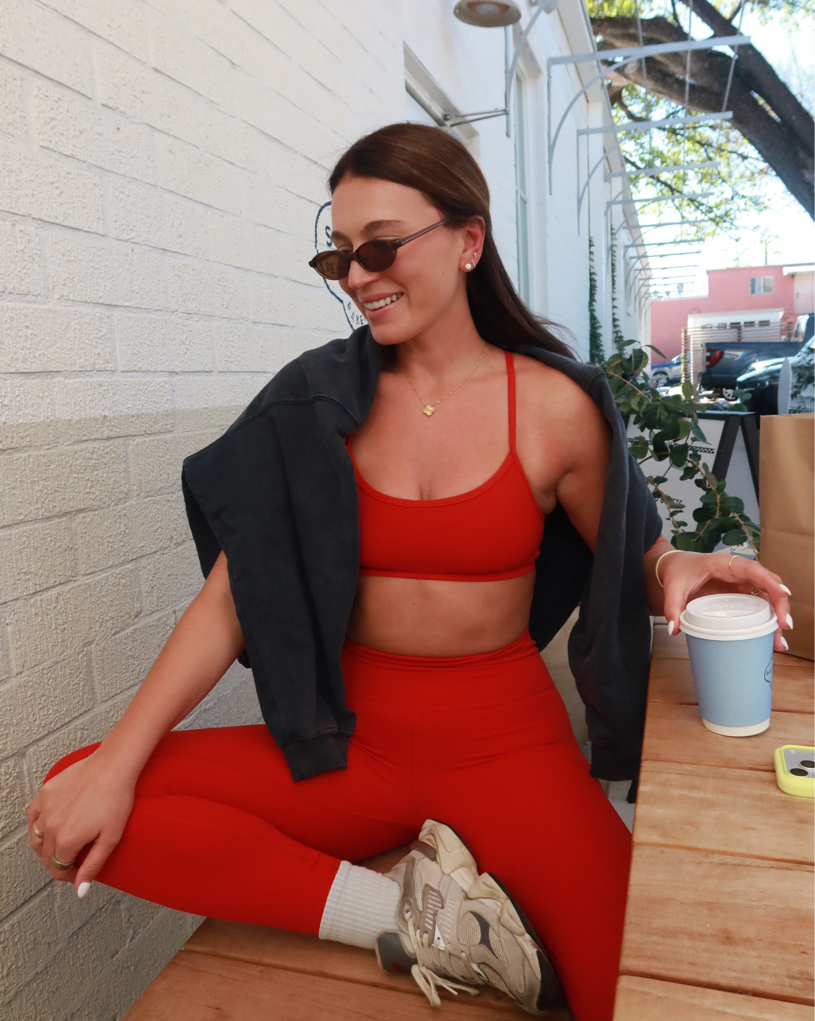 coffee walk 🤝 cute matching set.. will be wearing this new @vuoriclothing AllTheFeels™️ set on REPEAT ❣️. This new Cherry color is so gorgeous for the holiday season and it’s just a bonus that it’s made with their BlissBlend™️ fabric.. so comfy with superior stretch and airy softness, perfect for low impact workouts (and coffee walks 😆). Xx #VuoriPartner @Shop.LTK #liketkit

#LTKActive #LTKHoliday