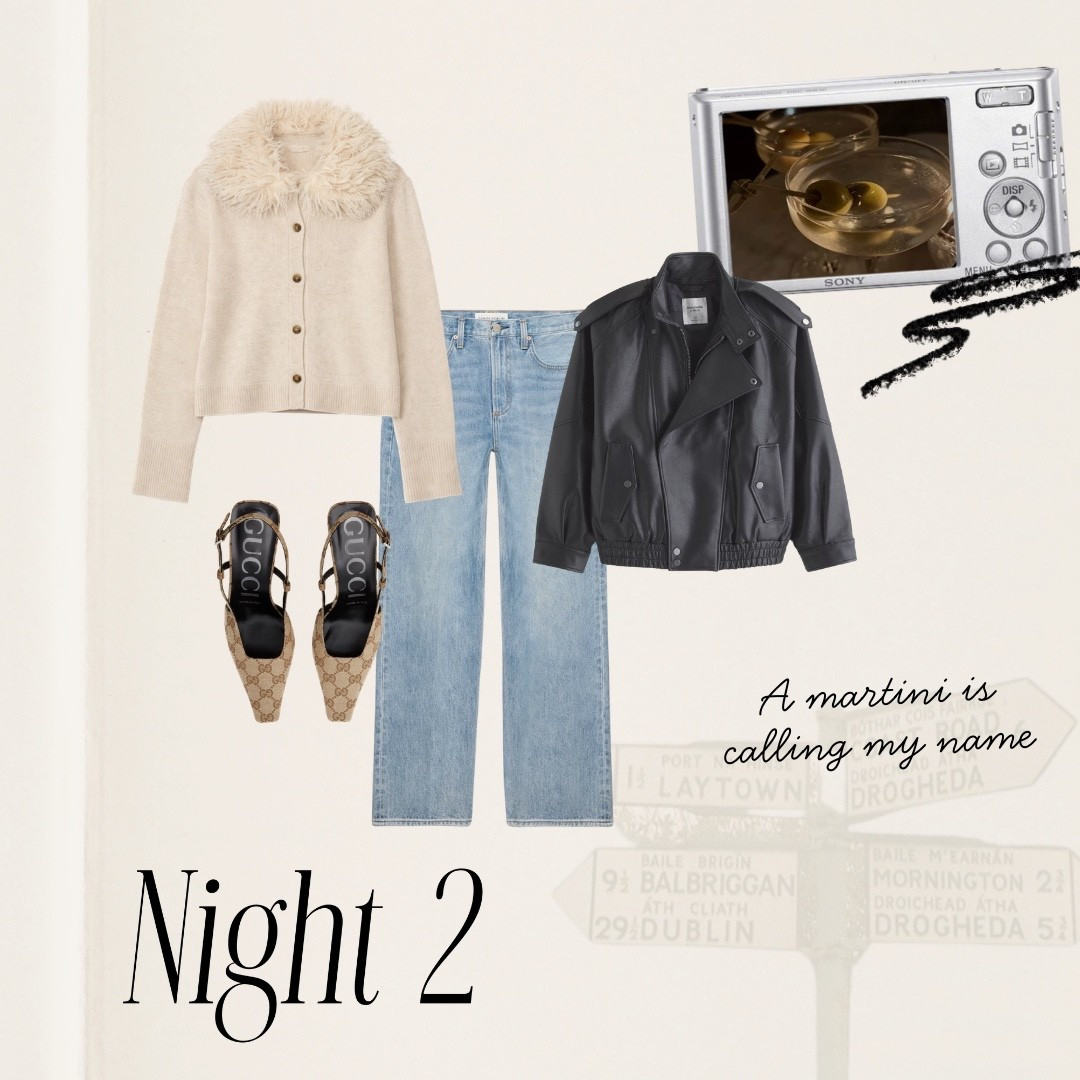 Night 2 in Europe outfit!!

Europe, spring break, Europe outfit inspo, Aritzia, Abercrombie, Gucci, faux fur coat, jeans, kitten heals, dinner outfit inspo, date night