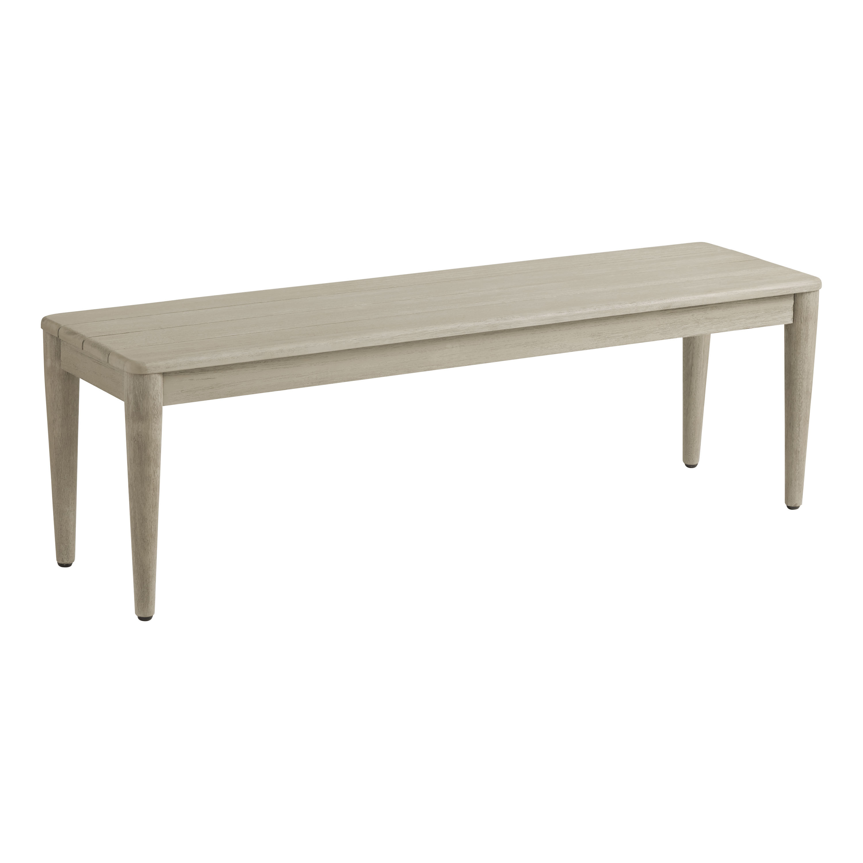 Miramar Light Graywash Eucalyptus Outdoor Dining Bench | World Market