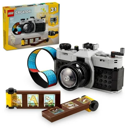 LEGO Creator 3 in 1 Retro Camera - Toy with 3 Building Options - Choose a Retro Camera, Retro Video Camera, or Retro TV - Creative Toy for Boys & Girls, Ages 8+ - Gift for Graduation - 31147 | Walmart (US)