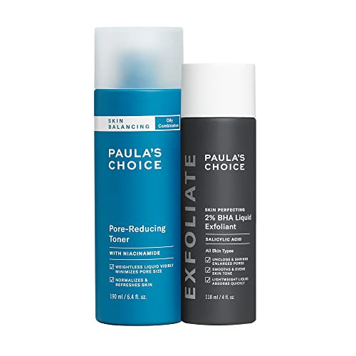 Paula's Choice 2% BHA Liquid Exfoliant & Skin Balancing Toner, Minimizes Clogged, Enlarged Pores with Salicylic Acid & Niacinamide, for Combination & Oily Skin, Fragrance-Free, Set of 2 | Amazon (US)