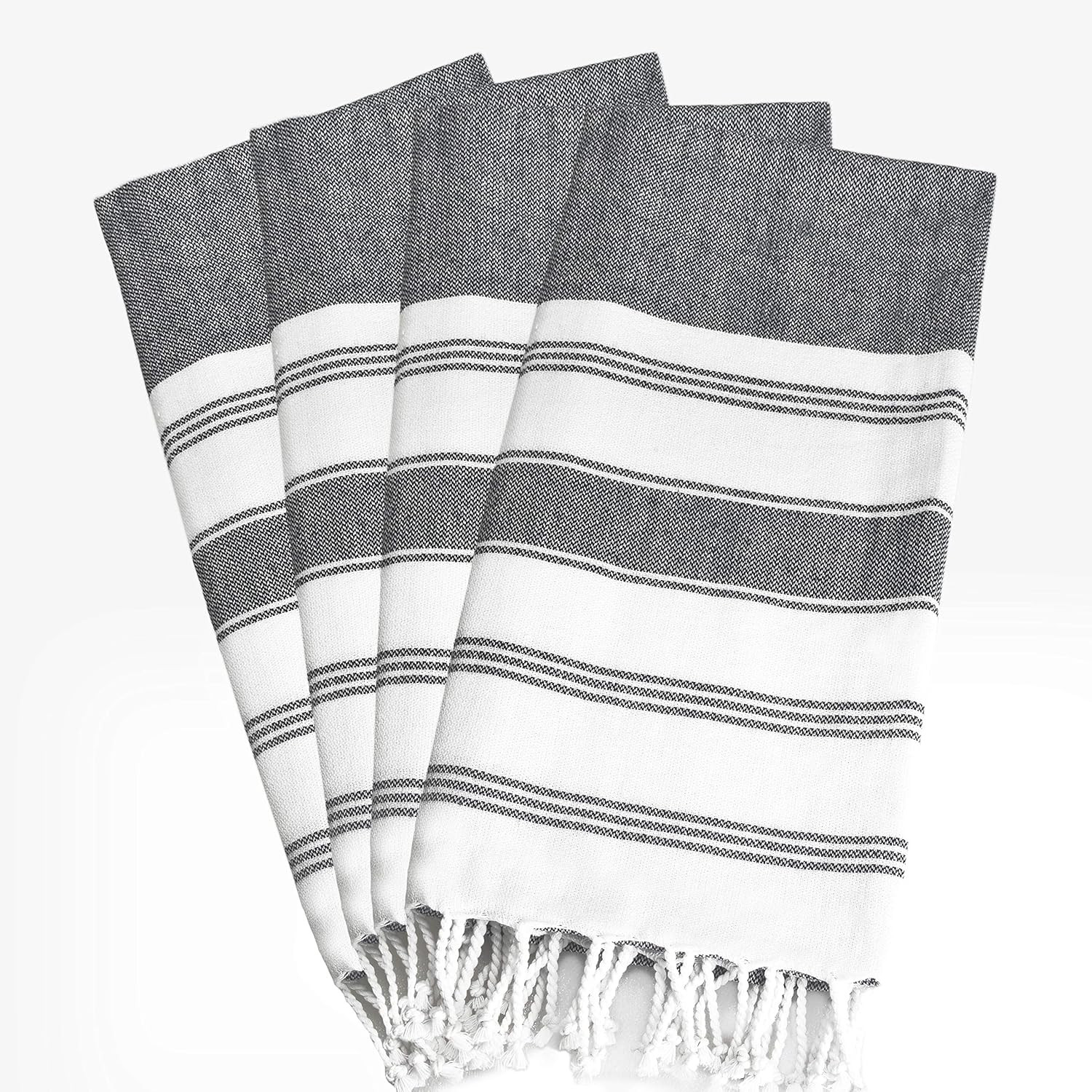 GLAMBURG Peshtemal Turkish Towel Cotton Beach Towels Oversized 36x71 Set of 4, Cotton Beach Towel... | Amazon (US)
