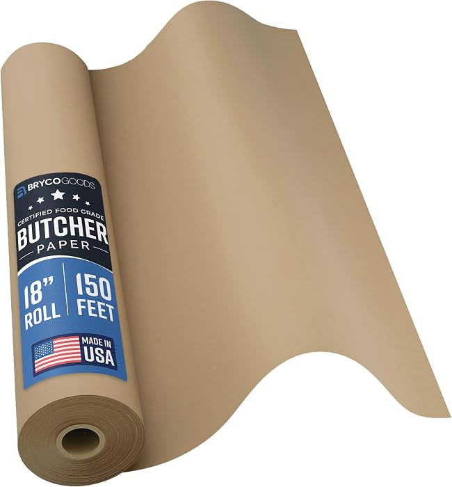 Brown Kraft Butcher Paper Roll - 18 Inch x 150 Feet - USA Made - Food-Grade Paper for Wrapping an... | Amazon (US)