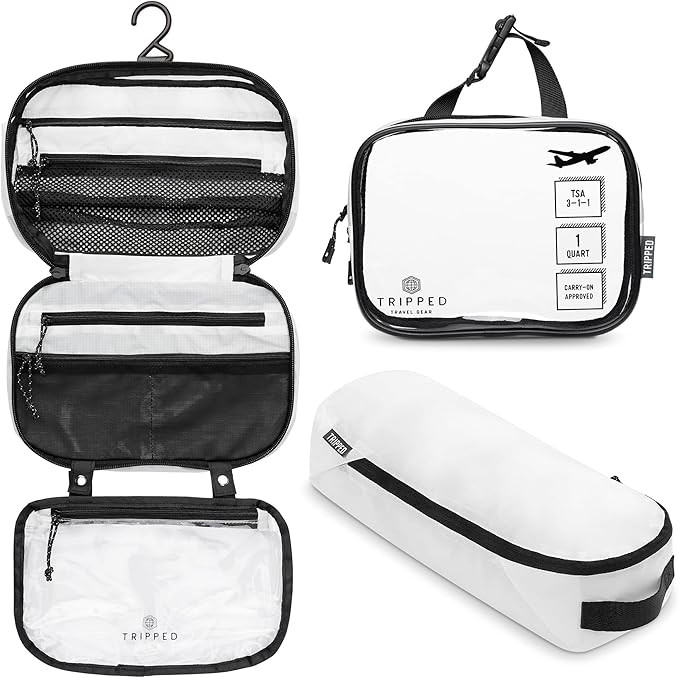 Toiletry Bag Kit Set: Hanging Travel Toiletry Bag + 311 TSA Cosmetic Liquid Bag + Ultralight Acce... | Amazon (US)