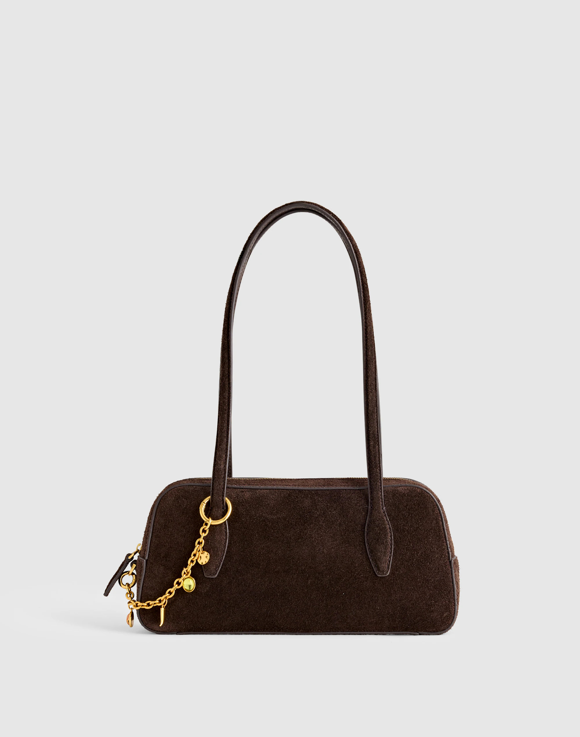The Top-Zip Mini Shoulder Bag in Suede | Madewell